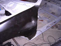 Had to make holes in the new front wings to fit the Audi A4 clear repeaters.