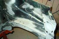 left chassis frame, filling and sanding done