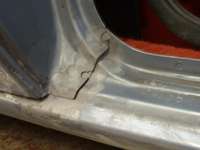 My car suffered from the fairly common fault of the spot welds failing at the bottom of the B pillar.