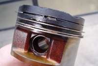 broken piston rings closeup
